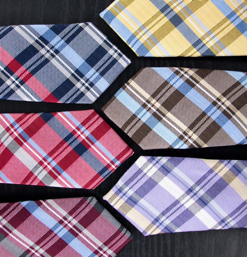 Spring Notion Boy's Tartan Plaid Woven Zipper Tie Yellow Large - Image 5